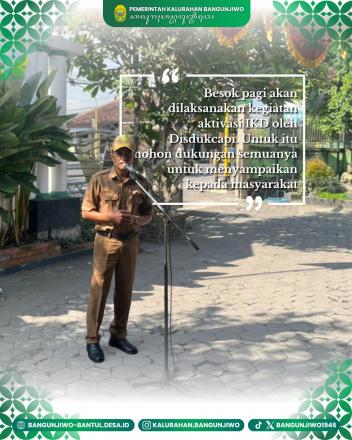 Apel Pamong Kalurahan Bangunjiwo 14 Oktober 2025
